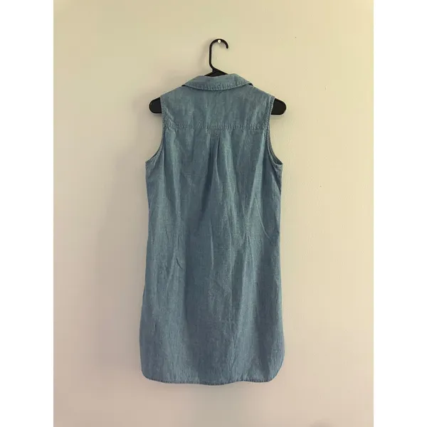 Levi's‎ blue chambray sleeveless shirt dress women's size medium 100% cotton - Image 7