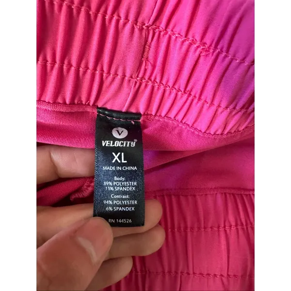 Velocity Hot Pink Running Shorts Womens Size Extra Large XL Drawstring Activewea - Image 5