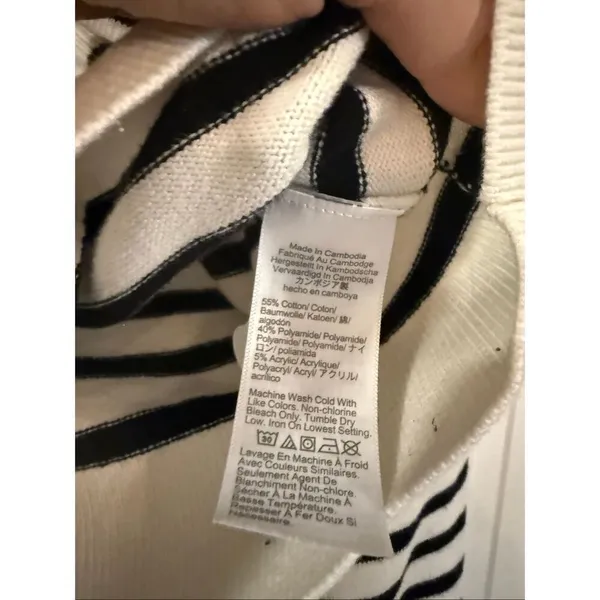 J.Crew striped crewneck exposed seam sweater xs - Image 5