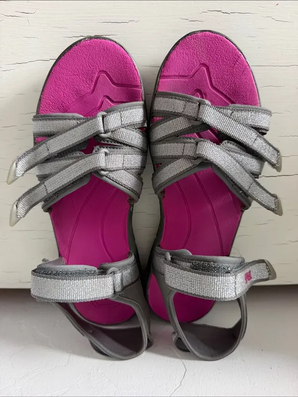 Teva Tirra Sandals Women's 5 Gray Pink Sport Hiking Water Strappy Outdoor Shoes - Image 3