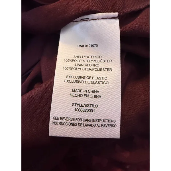 Mimi Chica burgundy Puff Sleeve Dress XL boho whimsi Y2K firy mini‎ grunge - Image 5