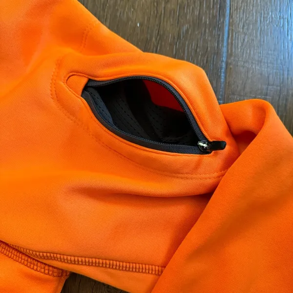 RUSSEL ATHLETIC blaze orange hoodie, size M - Image 8