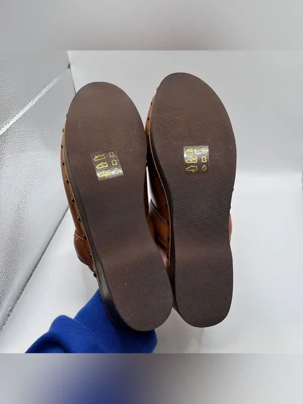 NWOB Madewell The Cecily Clog in Oiled Leather MSRP $168 size 7.5 brown - Image 11