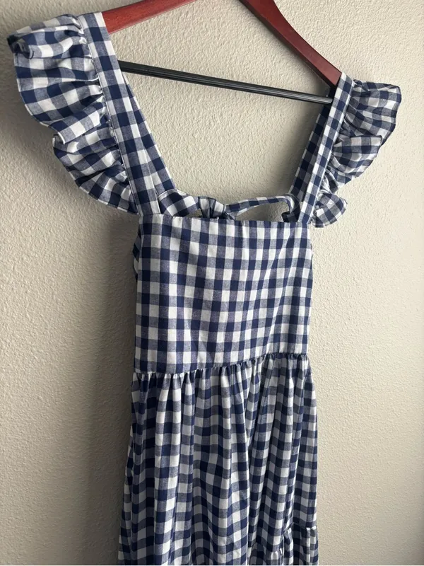 Gingham Reformation Hartford Dress - Image 4