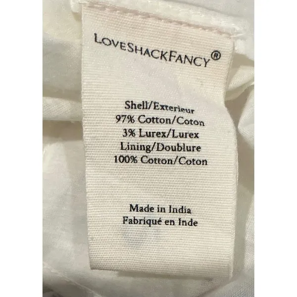 Love Shack Fancy Shanely Mini Dress Positano Blue Floral Smocked‎ Cotton S - Image 8