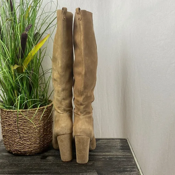Sam Edelman Tan Caprice Suede Slouchy Knee High Boots 8.5 - Image 4