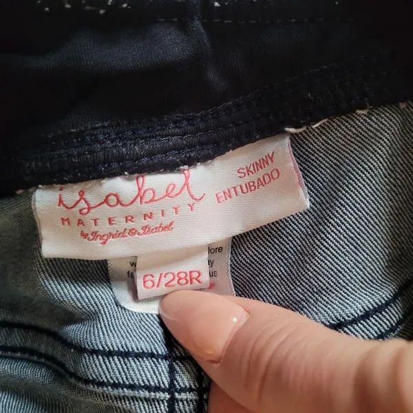 Isabel Maternity Stretchy Skinny Blue Jeans 6/28R - Image 4