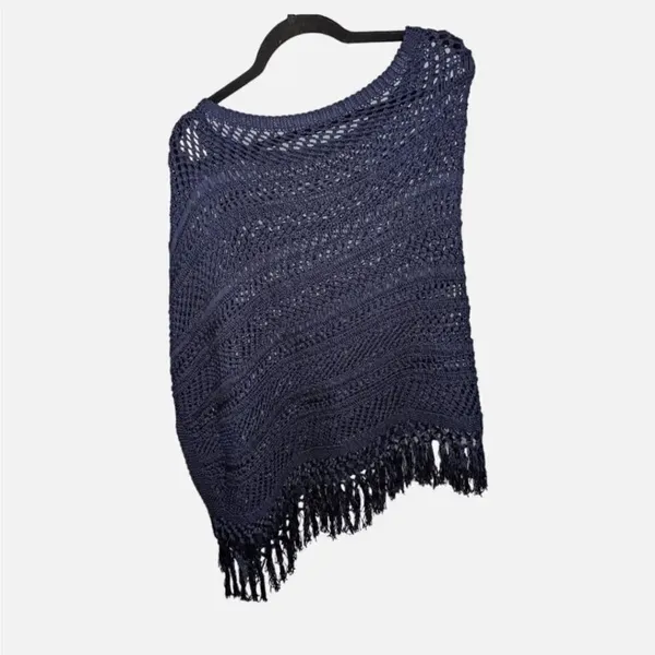 Lily Pulitzer 100% Cotton Viala Sweater Wrap, One Size, Navy - Image 2