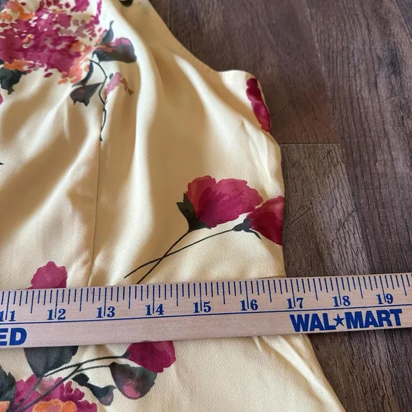 Lulus Floral Sundress Sleeveless Yellow Red Midi Dress Women’s Large - Image 9