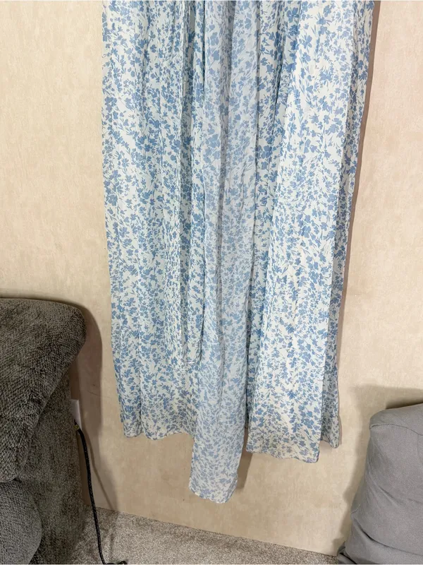 NWT Birdy Grey Women’s Grace Chiffon Maxi Dress with Slit Blue Dreamy Ditsy XXL - Image 8