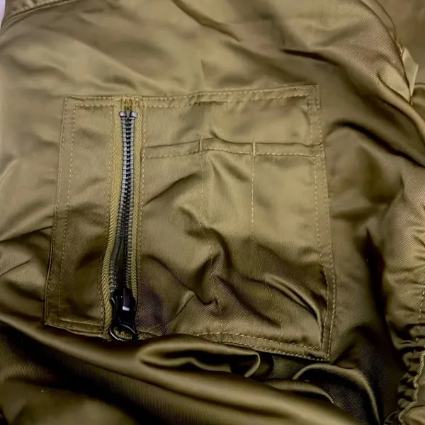 Nike olive green reversible varsity bomber jacket XL - Image 6