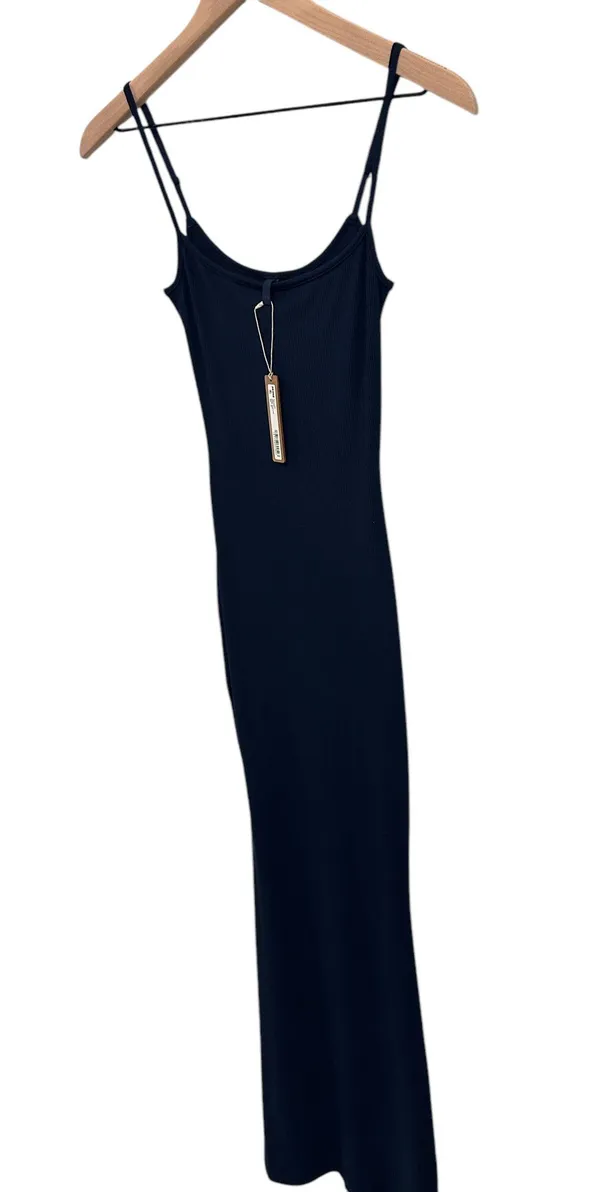 SKIMS NWT Fits Everybody Lace-Trimmed Stretch Maxi Dress Onyx XS ( Sold out) - Image 6
