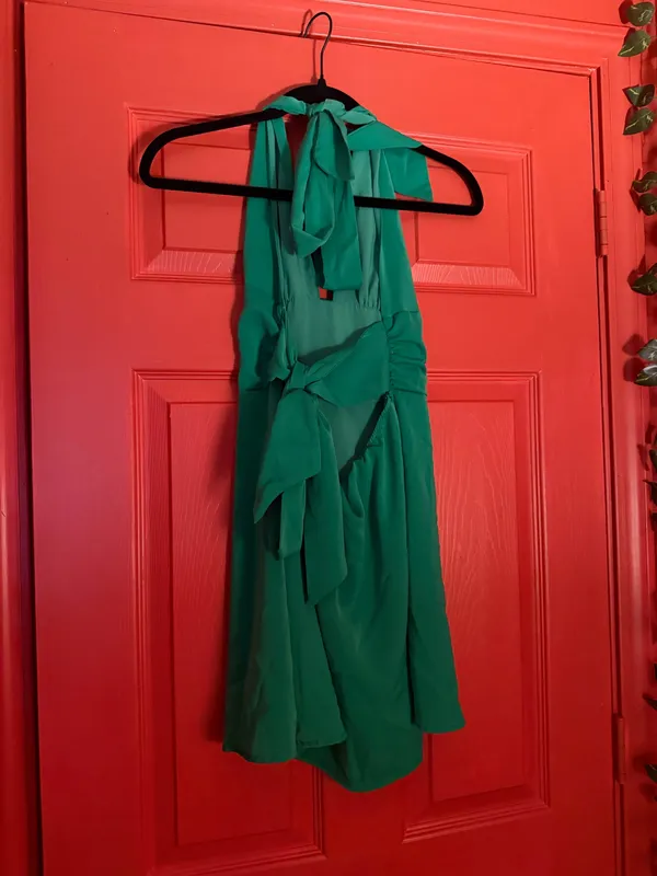 Halter top mini dress Green - Image 3