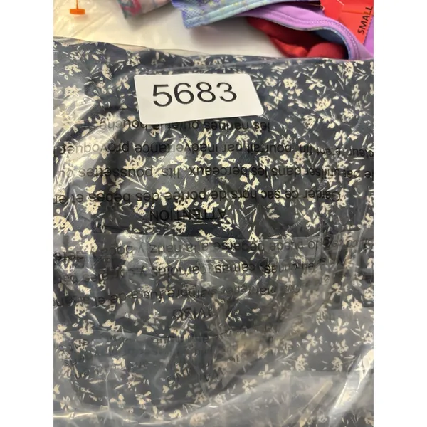 english factory printed bustier dress‎ linen blend sleeveless blue floral Medium - Image 12