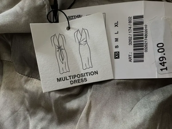 ZARA Dress maxi multiposition satin effect wedding party coctail - Image 12