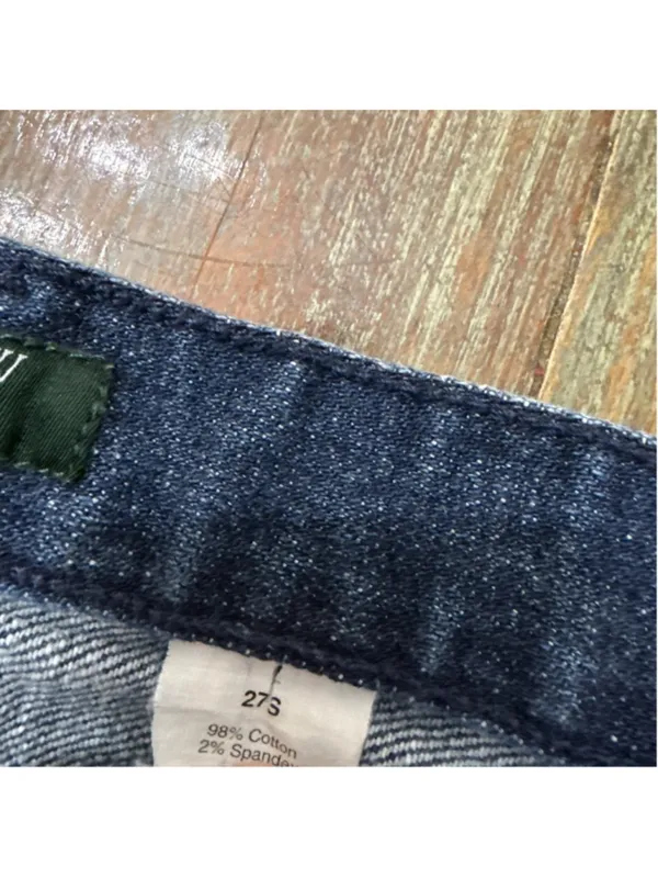 J Crew Blue Denim Straight Leg Jeans Size 27 Short - Image 5