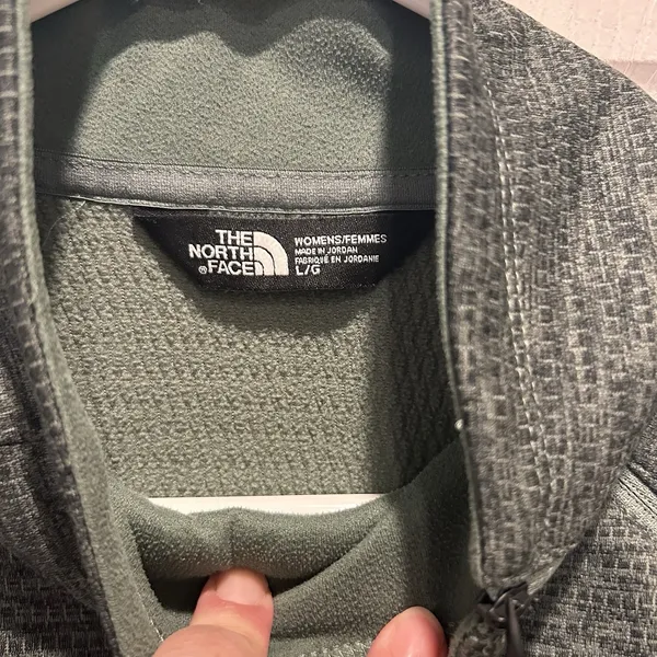 The North Face Womens‎ Green Heather Full Zip Fleece Pullover Large Gorpcore - Image 3