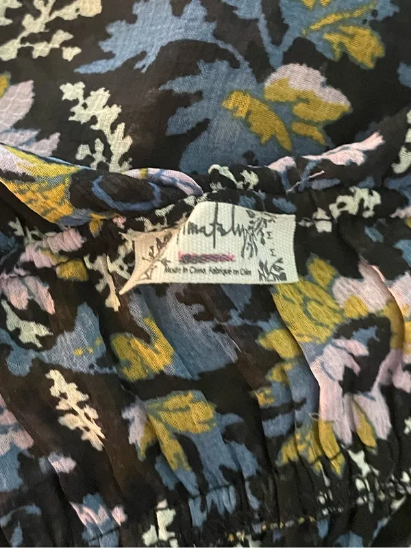 Free People Dance With Me Mixed Floral Halter Maxi Dress Adjustable Front Ties M - Image 7