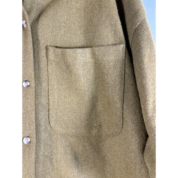 Shirtworks basic womens wool‎ hunter green jacket button down 1X - Image 4