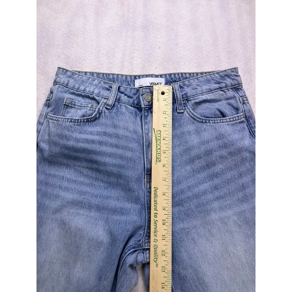 Vervet Jeans Straight Leg Women 27 Blue Distressed‎ High Rise V2473 - Image 6