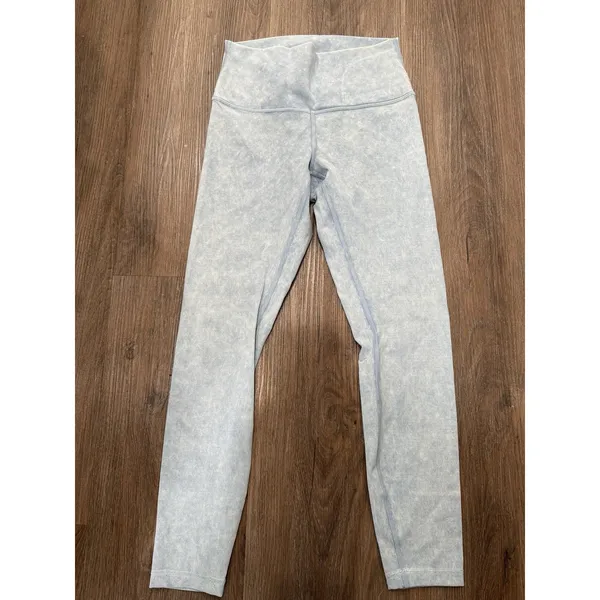 Lululemon Wunder Under Leggings Womens 6 Gray‎ Inseam 26 in Athleisure W5BY1S - Image 3