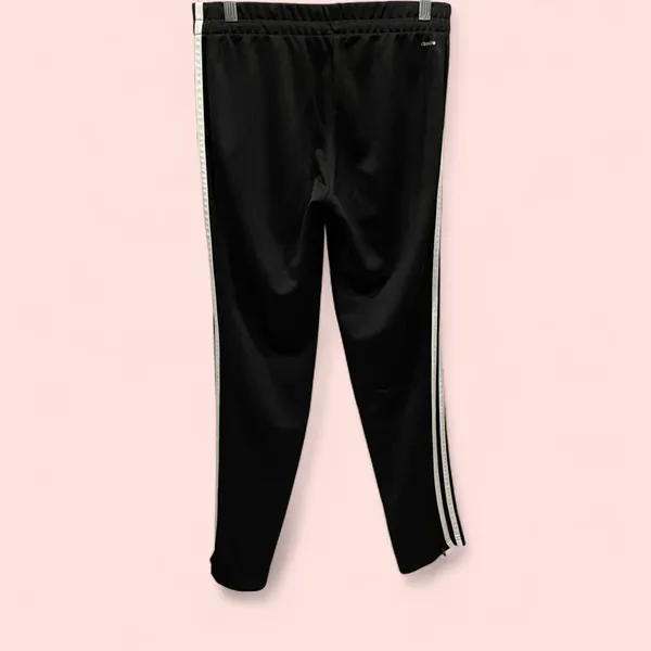 Adidas climalite three stripe side ankle zip tapered leg elastic waist pants - Image 3