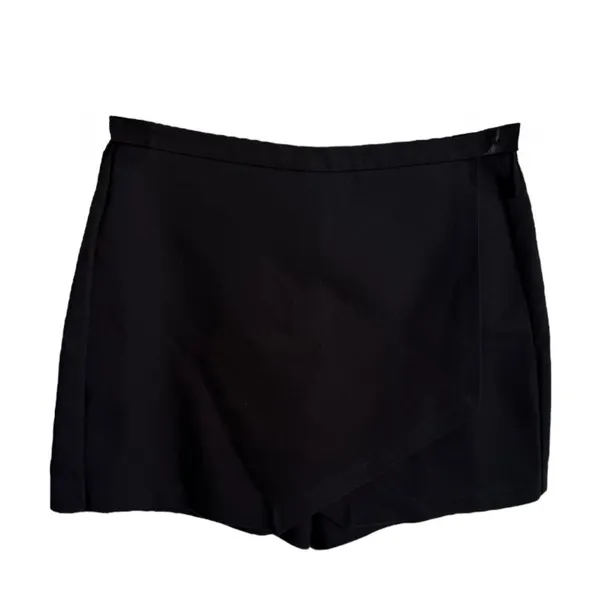 Abercrombie & Fitch Womens Skort Sz 2 Skirt Shorts Black‎ Asymmetrical Diagonal - Image 3