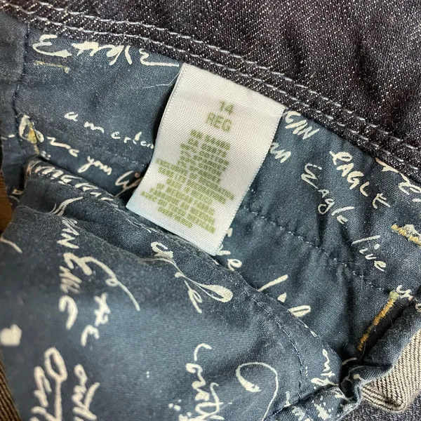American Eagle Vintage Y2K Mid Rise Wide Leg Flare Trouser Jeans Dark Wash 14 - Image 10