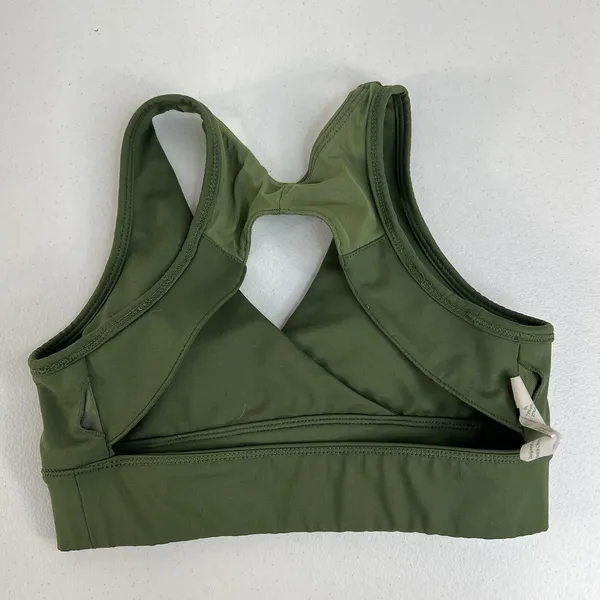 Titan Small Sports‎ Bra Medium Support Open Back Removable Padding Green Stretch - Image 7