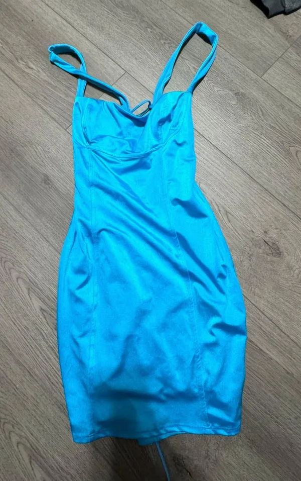 blue dress short - Image 4