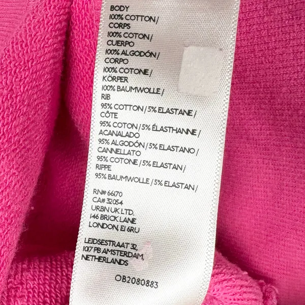 Anthropologie Jordan Nickson Bisou Bisou Sweatshirt Cotton Stretch Pink Medium - Image 4