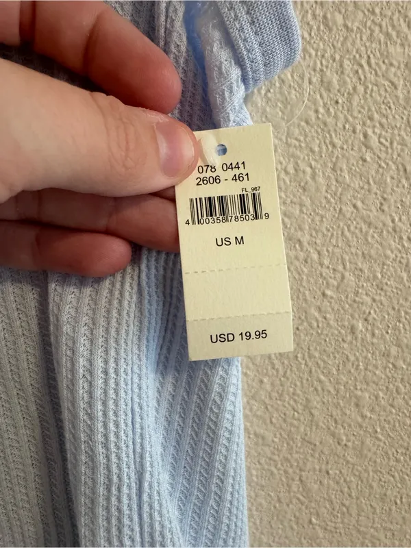 NWT AERIE ribbed Scoop Neck Tank Top in Light Blue - Women's - Image 2
