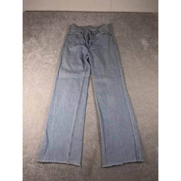 kancan wide leg jeans‎ light wash pocket details 7/27 - Image 2