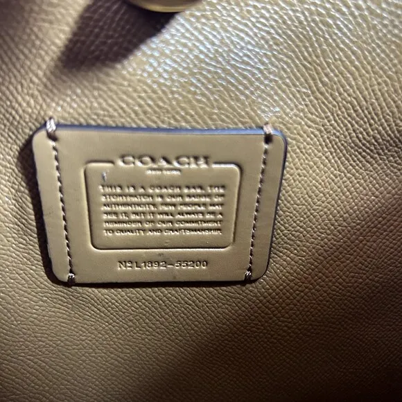 COACH Charlie Bucket‎ Bag Sand Taupe Beige Everyday Classic Gold Hardware ($350) - Image 13