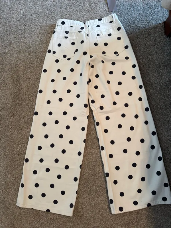 Shein Polka Dot Wide-Leg Pants - Image 2