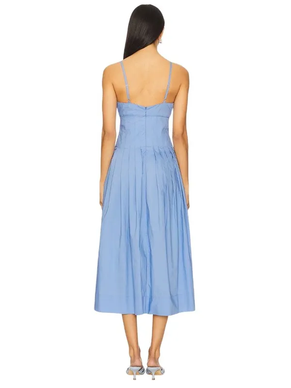 MINKPINK Avalon Square Neck Midi Dress in Jacaranda Blue Medium New Womens - Image 2