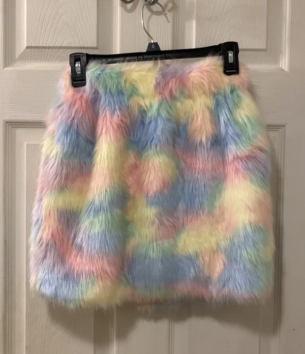 Hot & Delicious Fuzzy Tie Dye Skirt - Image 2