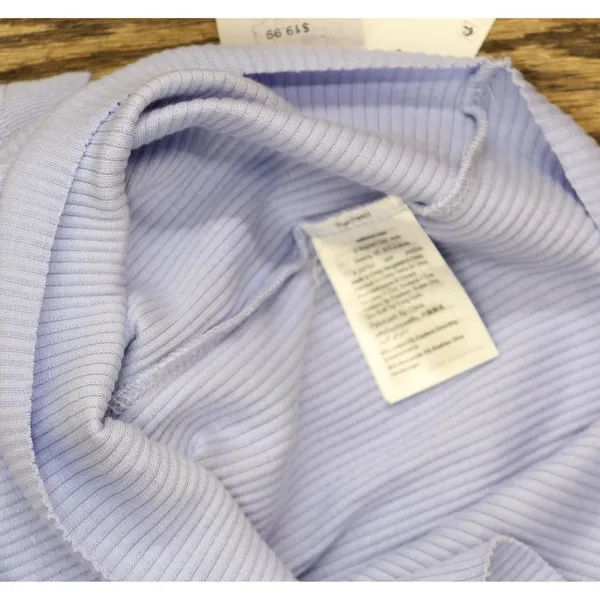NWT Cotton On Womens Ribbed Logo Sleeveless Shirt Top Frosted Blue S - Image 6
