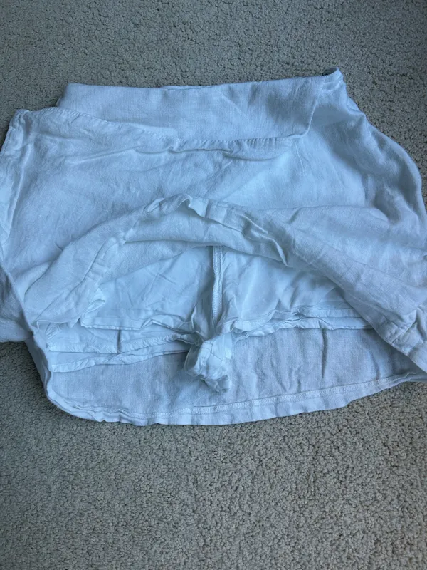 White Abercrombie linen skirt - Image 3