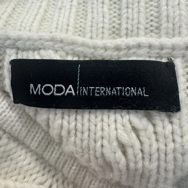 Vintage Cable Knit Longline Cardigan Jacket XL Wool Blend Zip Cottagecore Y2K - Image 8