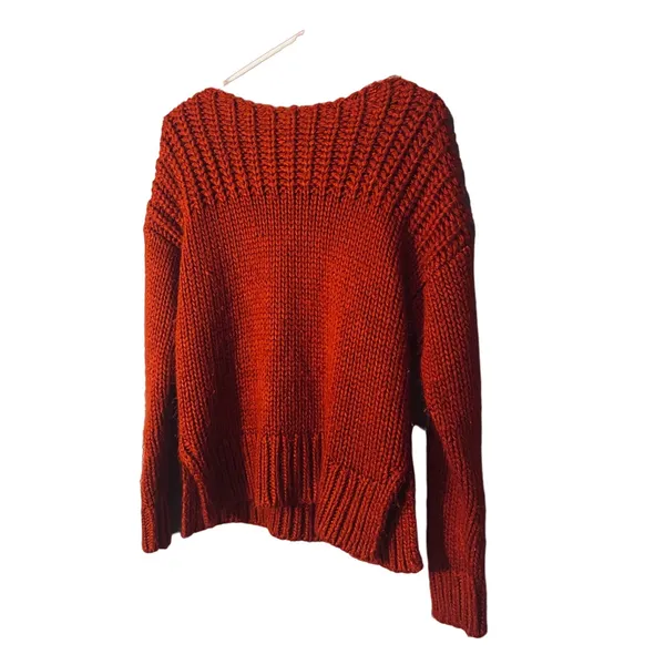 Universal Threads Red Long Sleeve Thick Knit Warm Cozy Sweater Women Sz M - Image 4