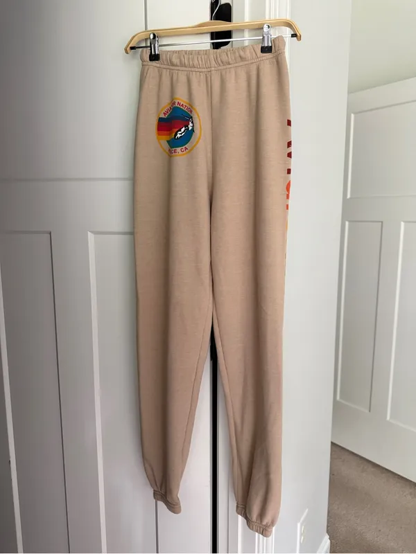 Aviator‎ Nation sand tan sweatpants pull on - Image 3