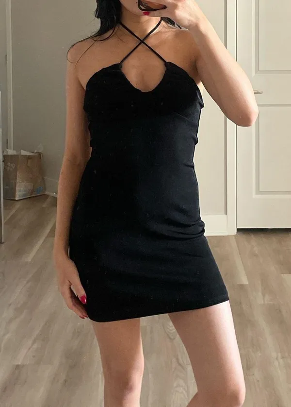 Princess Polly Pazia Halter Mini Dress Black - Image 6
