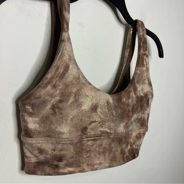 Lululemon align reversible yoga bra metallic shimmery and brown women’s size 8‎ - Image 4