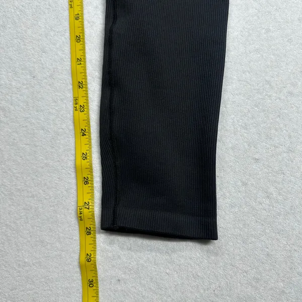 Alo Yoga Seamless High Waist Ribbed Leggings Black - Image 7