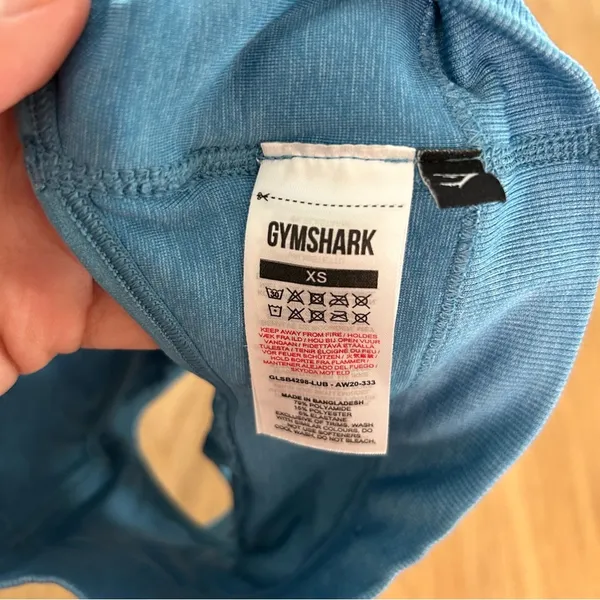 Gymshark Blue Women's Swim Top - Image 3