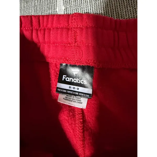 Fanatics Wisconsin Badgers Sweatpants Red Fleece Athletic‎ Pants Womens Medium - Image 4