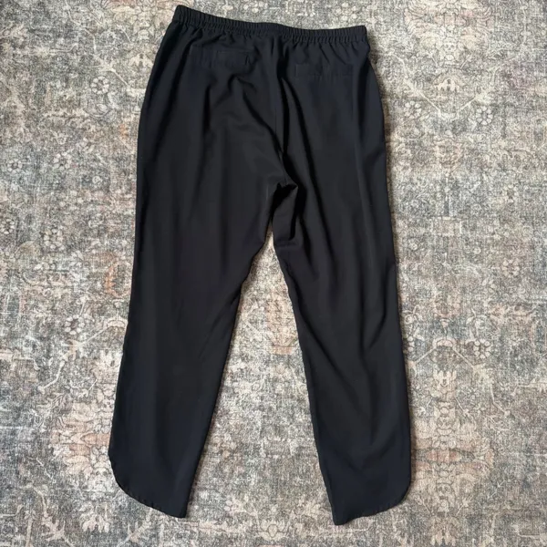 $98 Marine Layer Allison Black Tapered Ankle Pants Elastic Waist Tulip Hem Large - Image 5