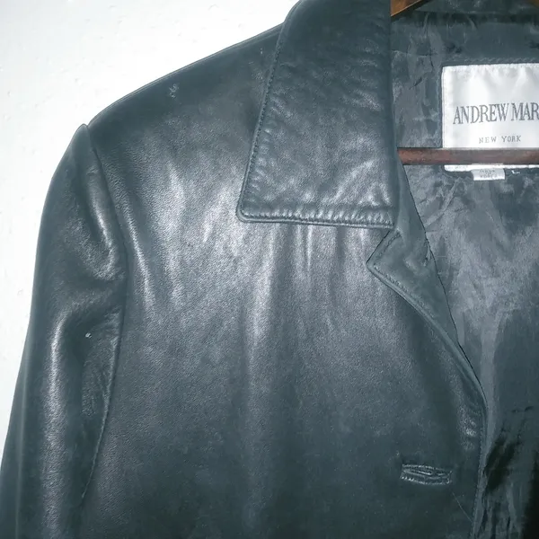 Andrew Marc NY L Womens Genuine Leather Button Down Jacket - Image 2
