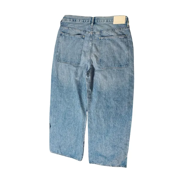 CITIZENS OF HUMANITY Size 32 Ayla Cargo High-Rise Wide-Leg Jeans Light Wash - Image 3